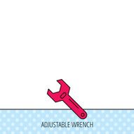 Wrench key icon Repair tool sign N6