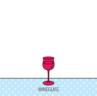 Wineglass icon Goblet sign N4