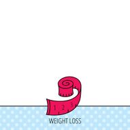 Measuring tape icon Weight loss sign N5