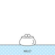 Vintage wallet icon Cash money bag sign N13