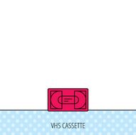 Video cassette icon VHS tape sign N3