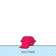 Toilet paper icon WC hygiene sign N4