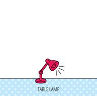 Table lamp icon Desk light sign N6