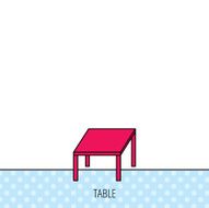 Table icon Furniture desk sign N3