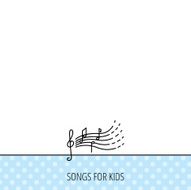 Songs for kids icon Musical notes melody sign N3