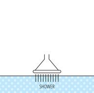 Shower icon Washing equipment sign N4