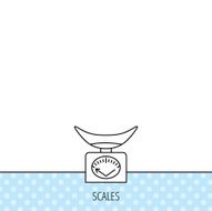 Scales icon Kitchen weighing tool sign N3
