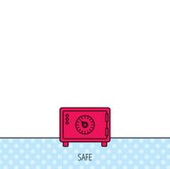 Safe icon Money deposit sign N19