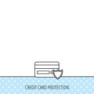 Protection credit card icon Shopping sign N5