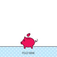 Piggy bank icon Money economy sign N5