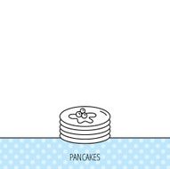 Pancakes icon American breakfast sign N3