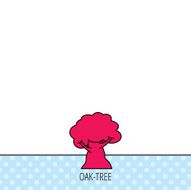 Oak tree icon Forest wood sign N6