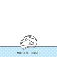 Motorcycle helmet icon Biking sport sign N7