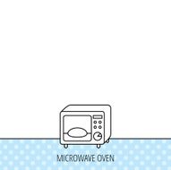 Microwave oven icon Kitchen appliance sign N8