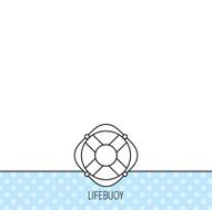 Lifebuoy with rope icon Lifebelt sign N4