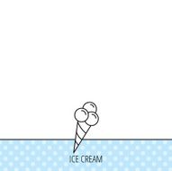 Ice cream with three balls icon Sweet dessert N4