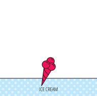 Ice cream with three balls icon Sweet dessert N5