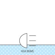 High beams icon Distant light car sign N2