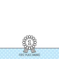 Gold medal award icon First place sign N11