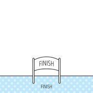 Finish banner icon Marathon checkpoint sign N4