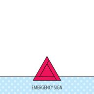 Emergency sign icon Caution triangle sign N4