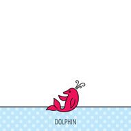 Dolphin icon Cetacean mammal sign N5