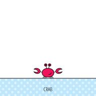 Crab icon Cancer shellfish sign N3
