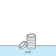 Coins icon Cash money sign N22