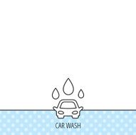 Car wash icon Cleaning station with water drops N3