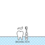 Brushing teeth icon Electric toothbrush sign N4