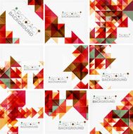 Abstract geometric background Modern overlapping triangles N73