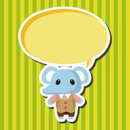 animal elephant winter cartoon theme elements N2
