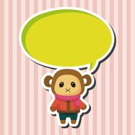animal monkey winter cartoon theme elements N3