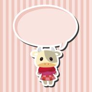 animal cow winter cartoon theme elements N2