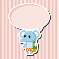 animal elephant summer cartoon theme elements N2