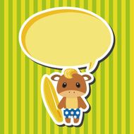 animal rattle summer cartoon theme elements N2