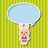 animal rabbit summer cartoon theme elements N5