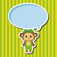 animal monkey summer cartoon theme elements N2