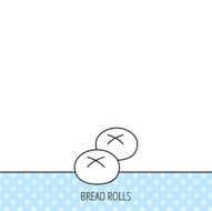 Bread rolls or buns icon Natural food sign N2