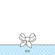 Gift bow icon Present decoration sign N7