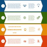 Infographic arrows template four positions N2
