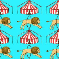 Sketch circus in vintage style N4