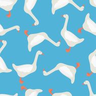Flat goose seamless pattern