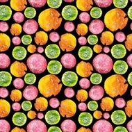 Juicy Bright Watercolor Circle Pattern