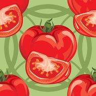 seamless pattern of ripe red tomato