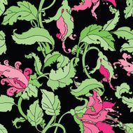 Seamless pattern with flowers orchids N8