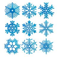Watercolor snowflakes Vector