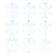 Watercolor snowflakes Vector N3