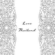 Vector thai floral decorative ornament EPS illustration N10