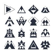 Abstract hipster style icons for logo design logotypes or busin